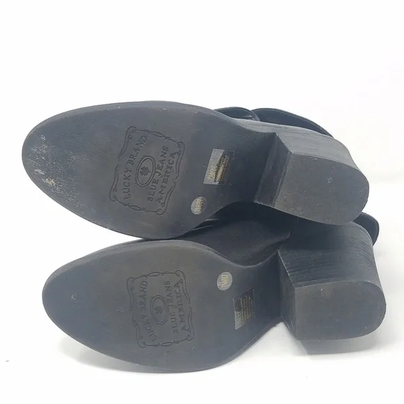 Lucky Brand 7 Ethann Black foldover ankle booties - Picture 7 of 8